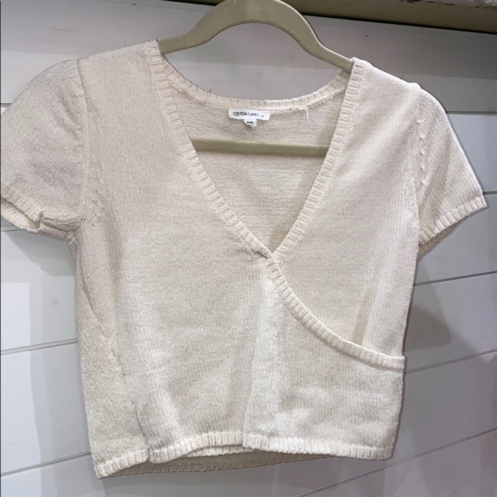 Sweater off white crop top